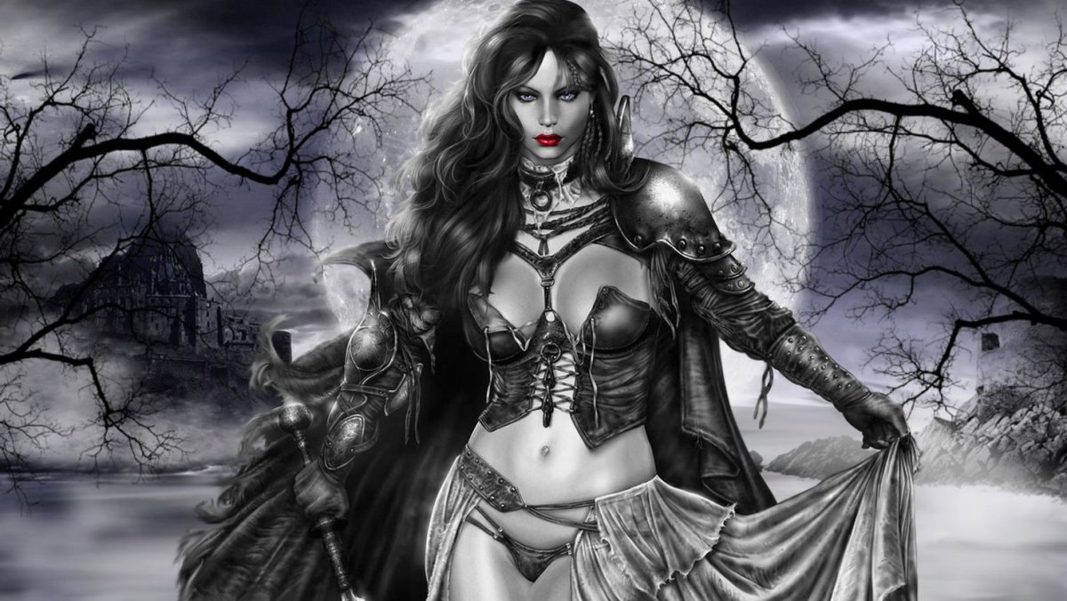 Девушки фэнтези Готика вампирша