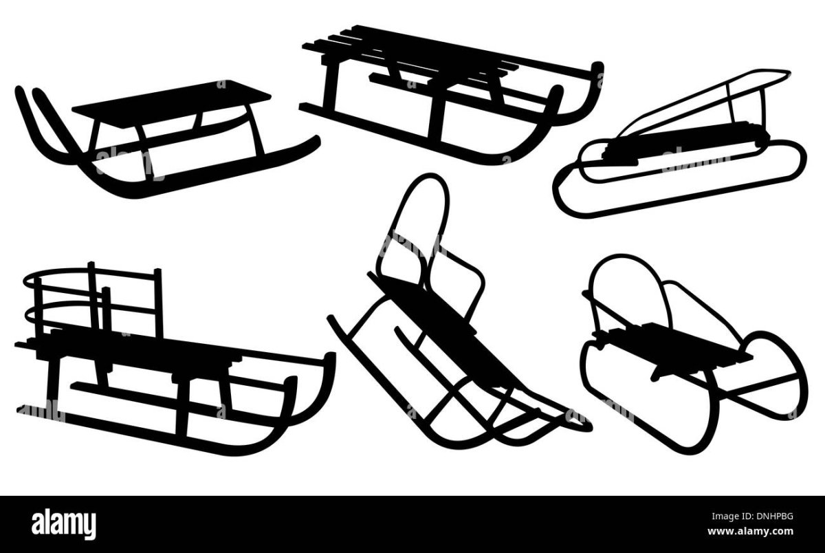 Женщина на санках