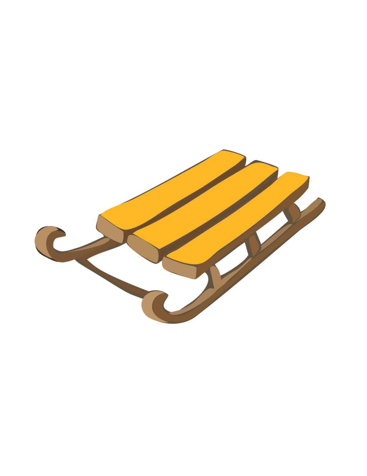 Катание на санках с горки