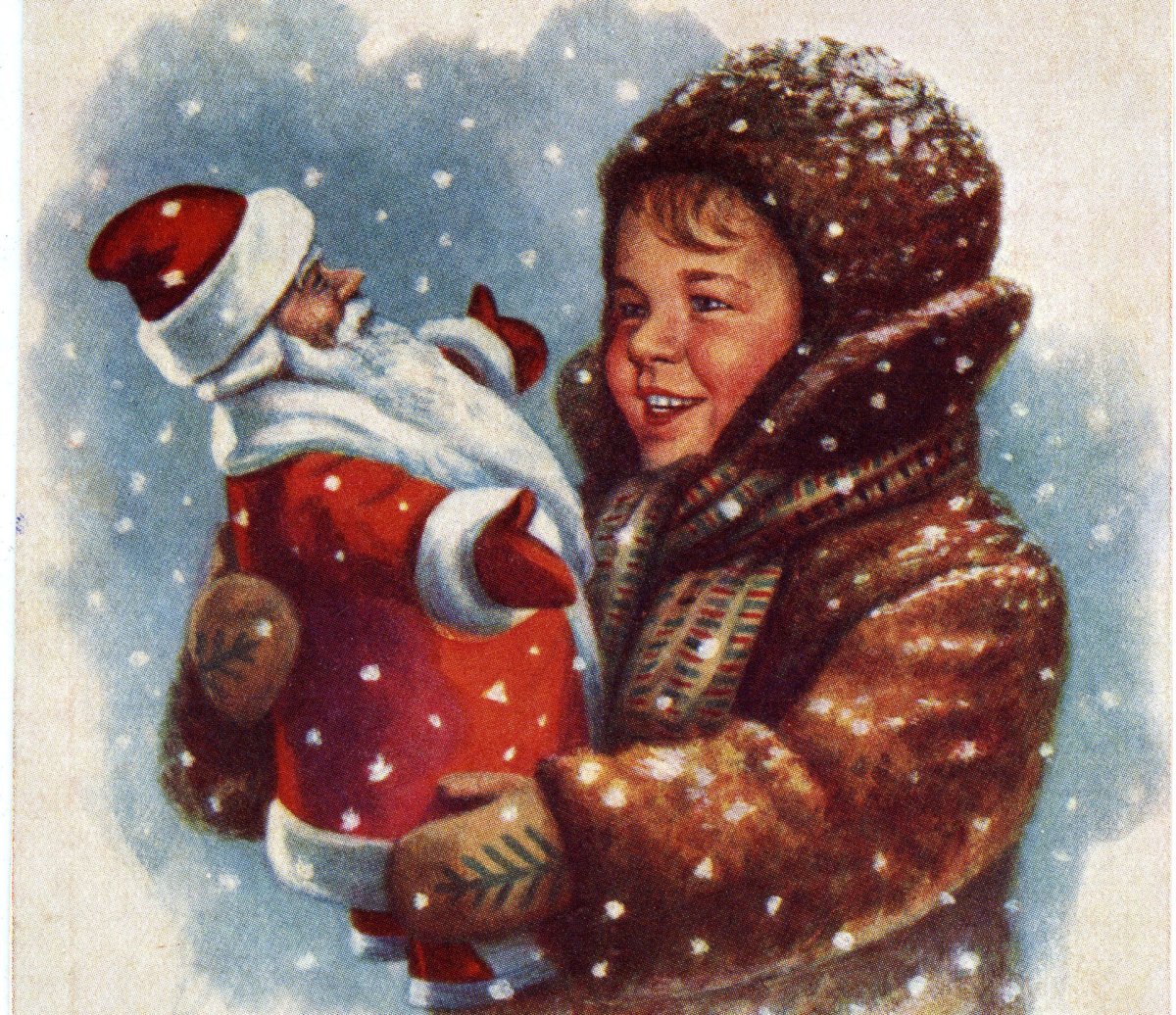 Новогодние открытки художник Гундобин