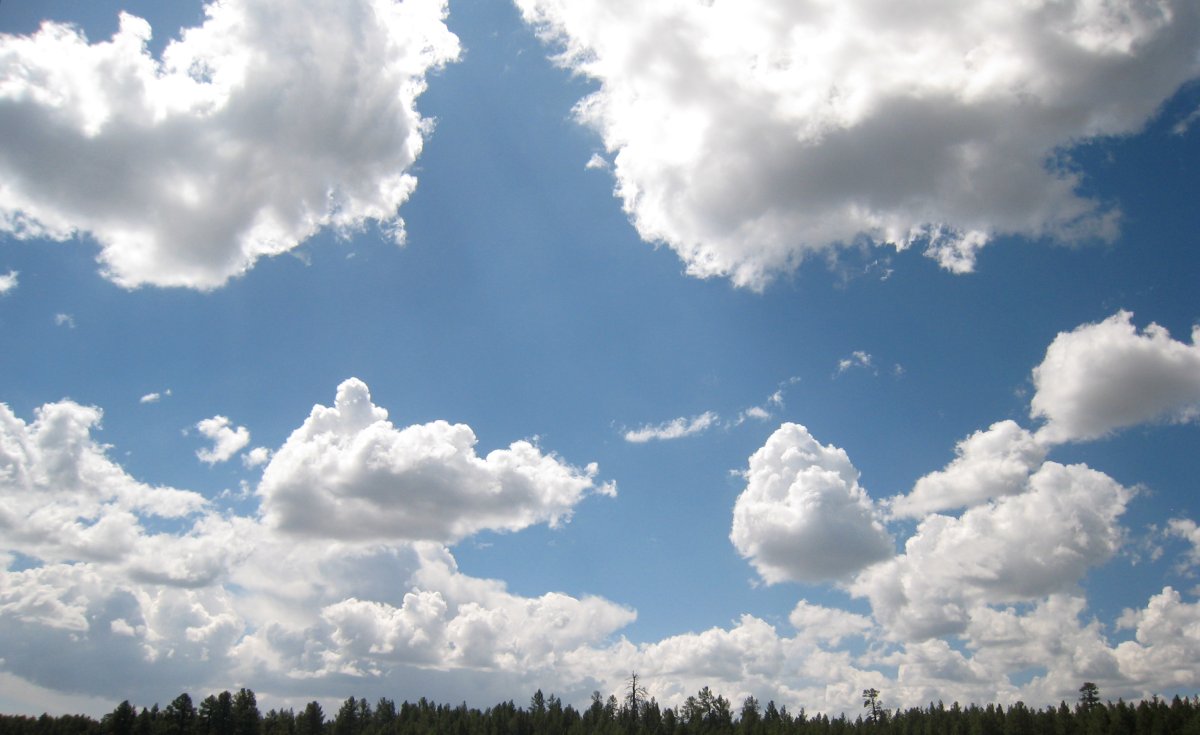 Небо Кучевые облака