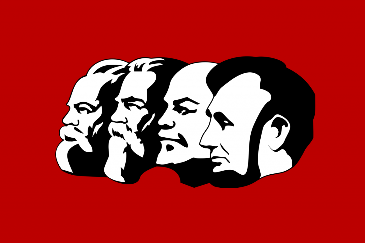 Ленин Маркс и Энгельс в профиль