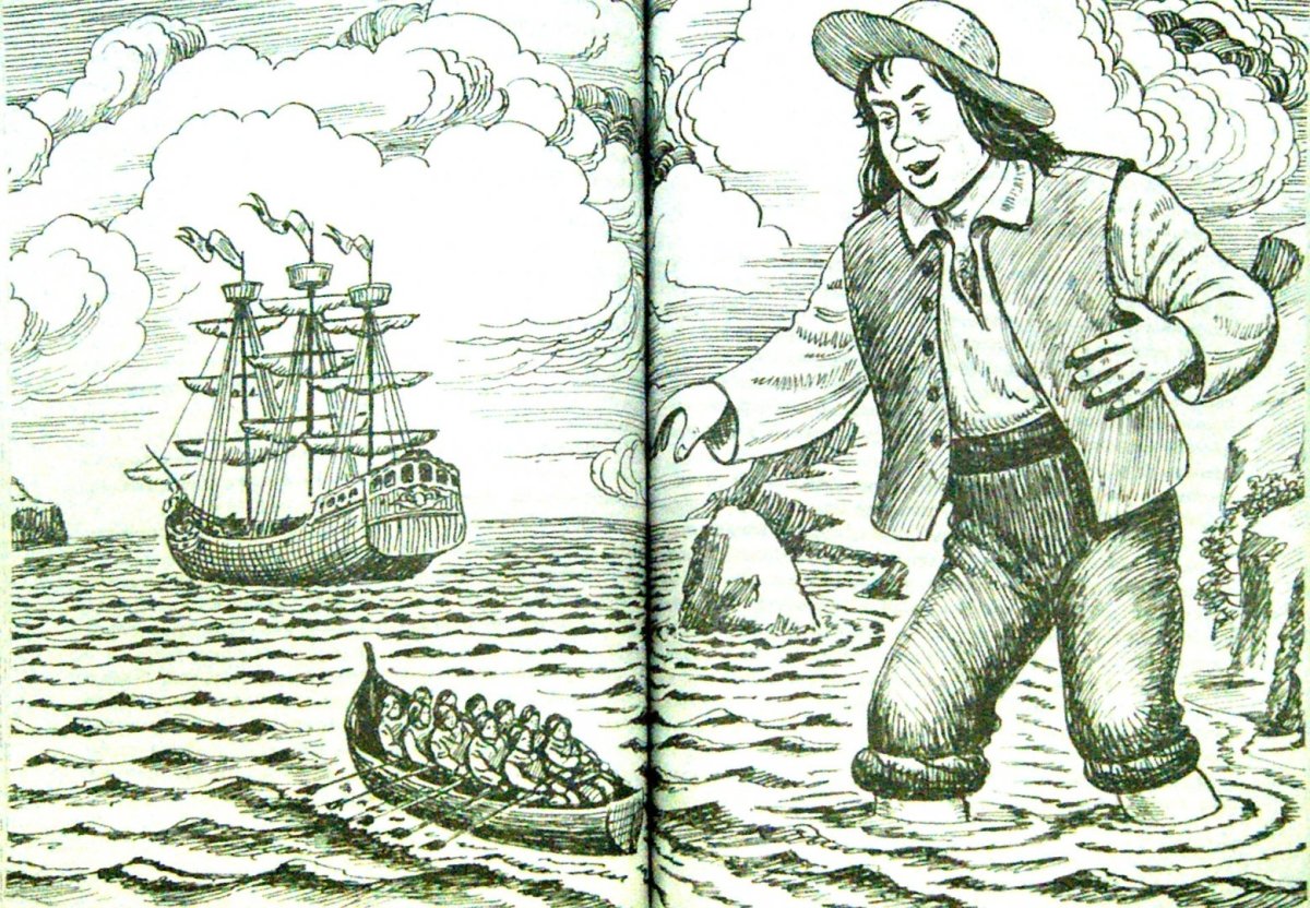 Иллюстрации в. Шевченко к путешествию Гулливера