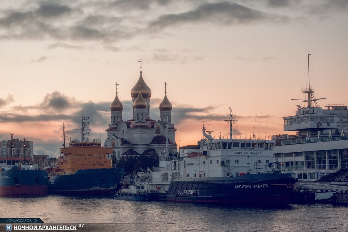 Перекрёсток Поморской и павлина Виноградова