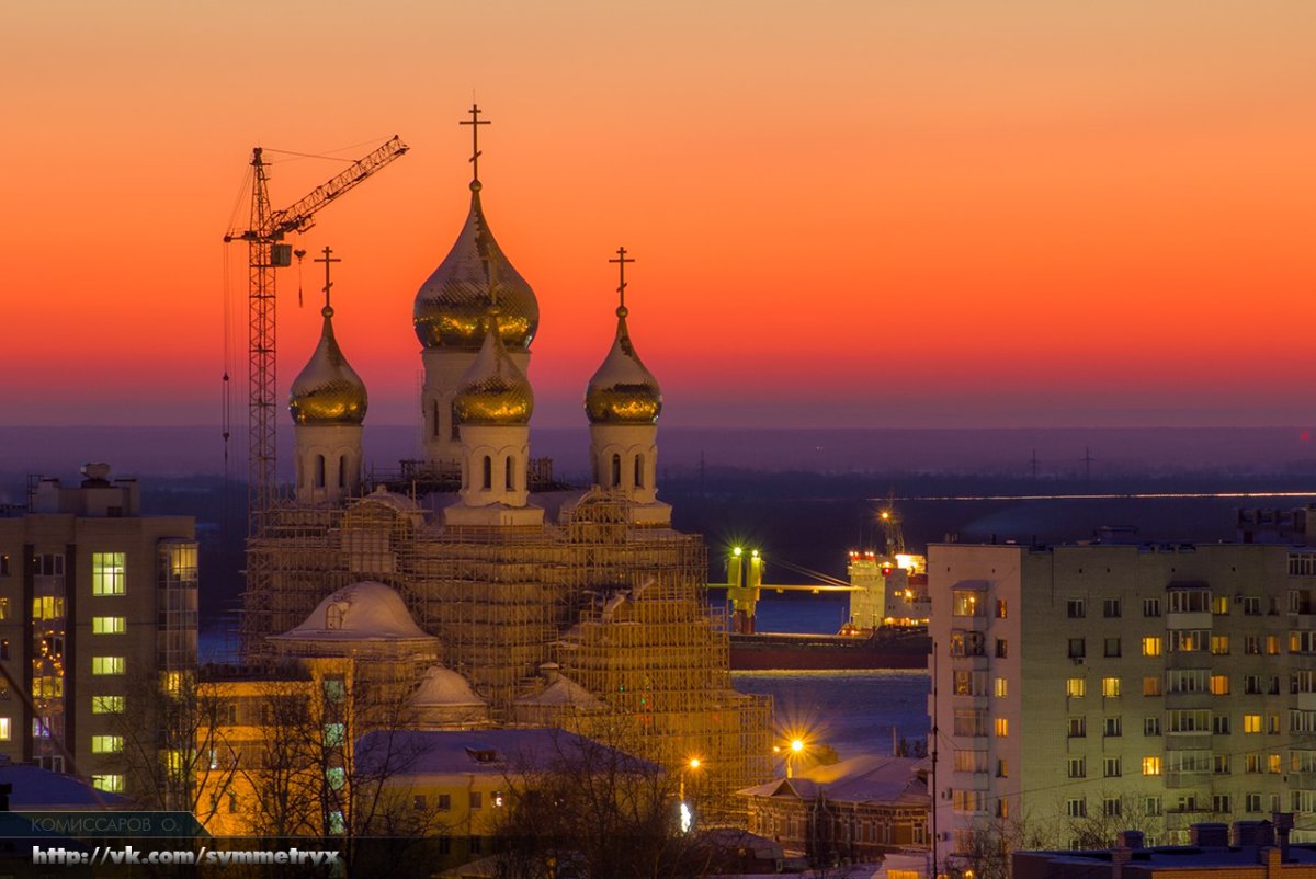 Архангельск зимой вид с Двины