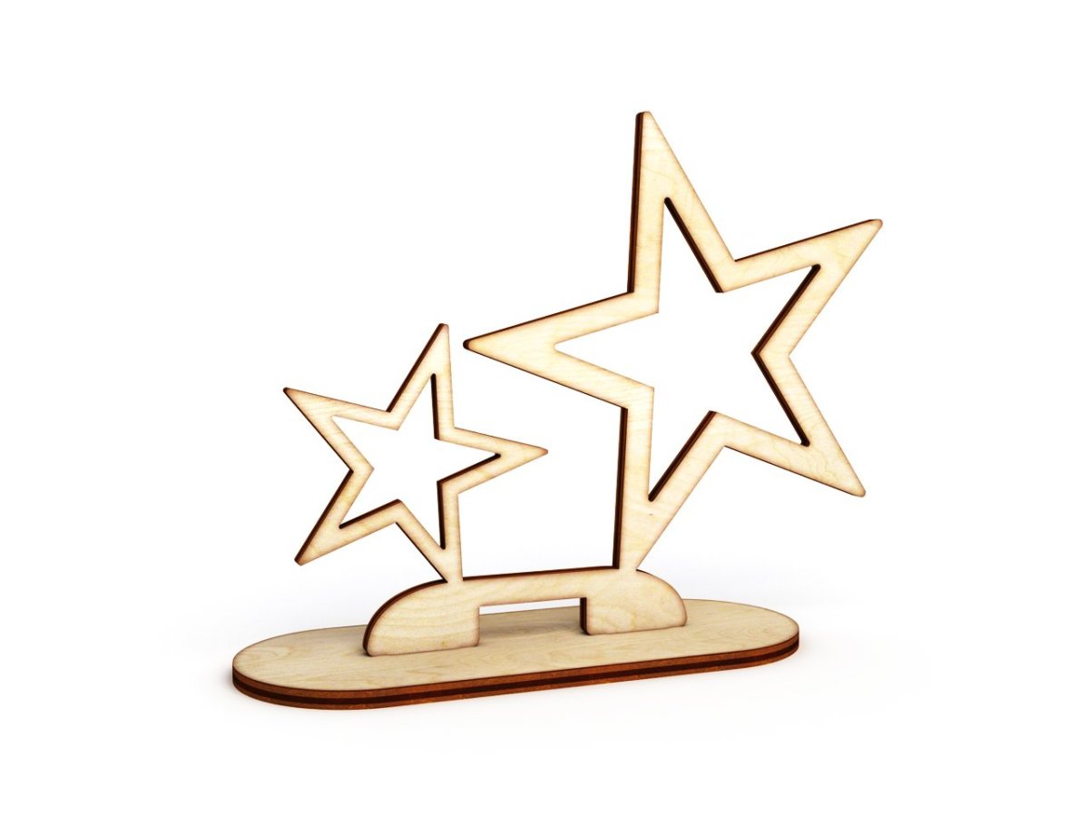 Звезда на подставке из дерева