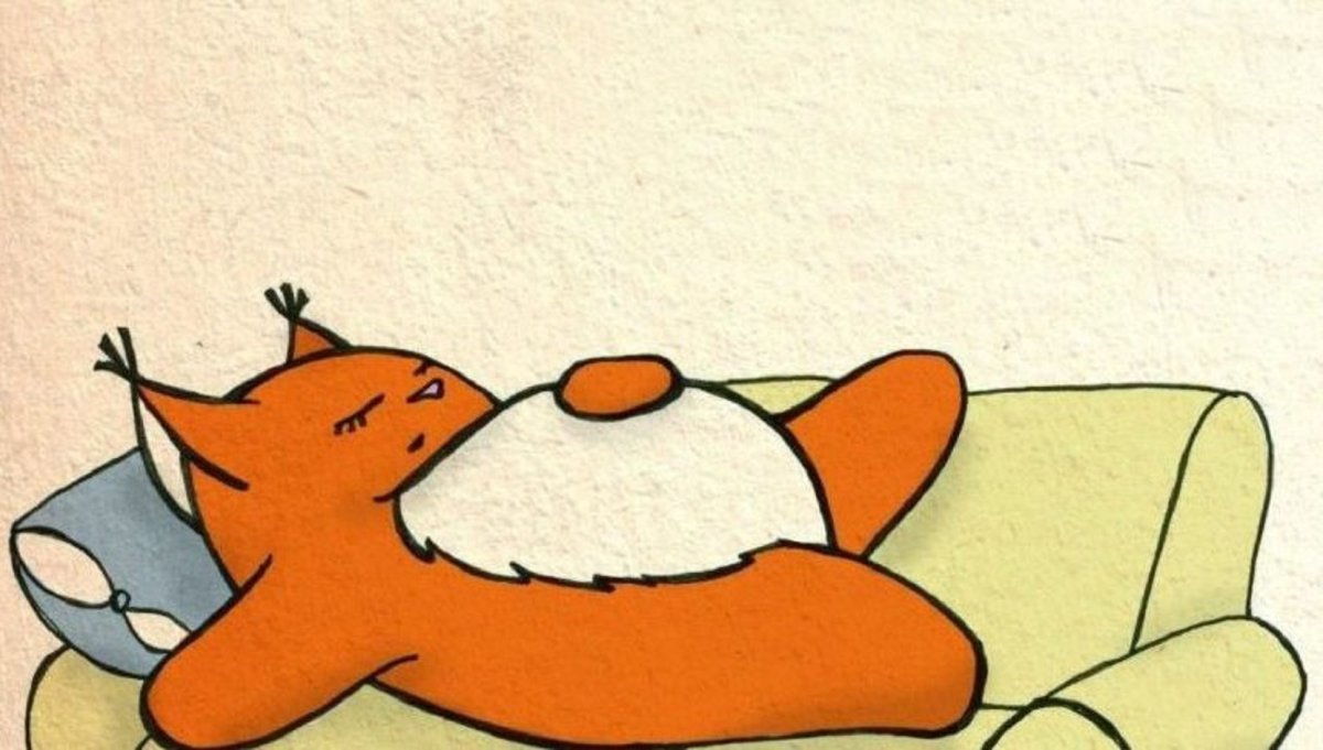 Ленивый человек иллюстрация