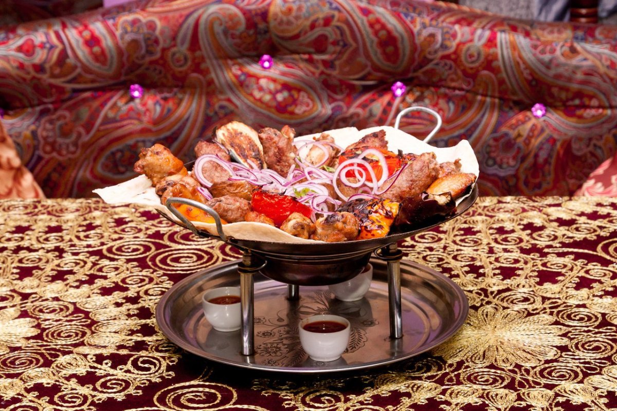 Узбекские блюда вид сверху