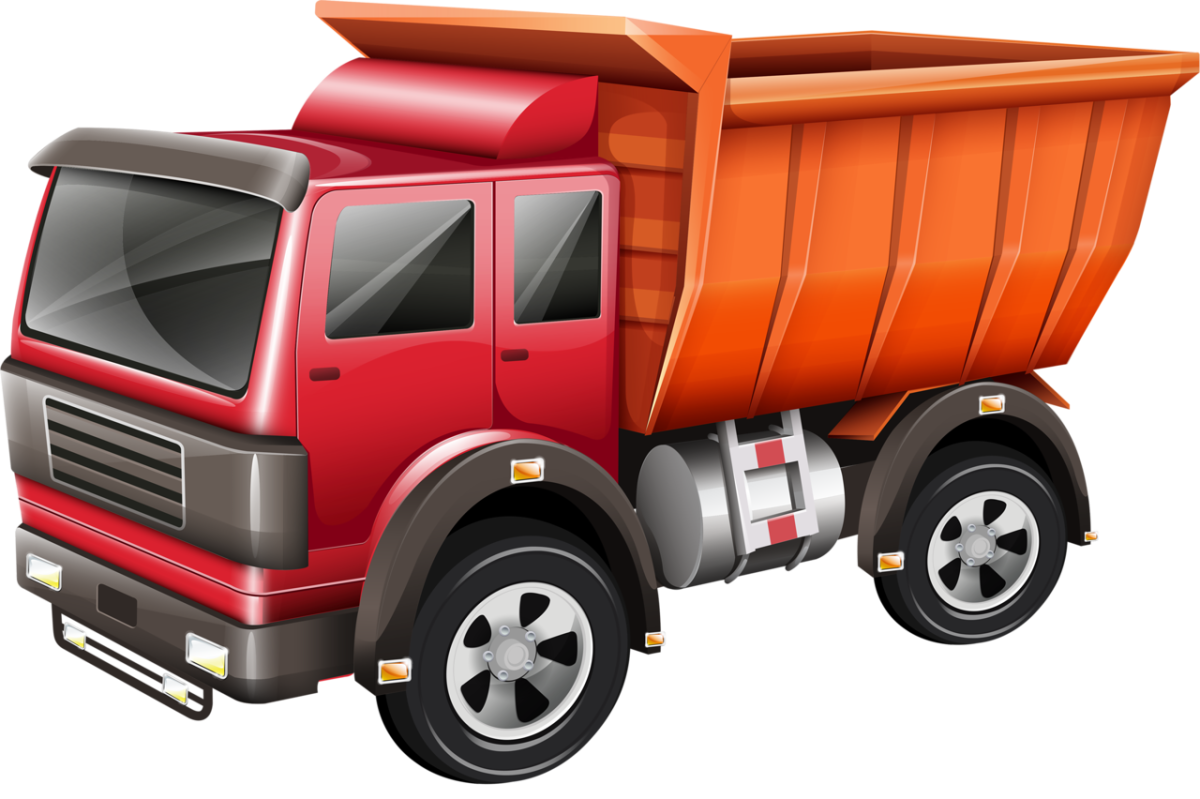 Грузовик сбоку вектор