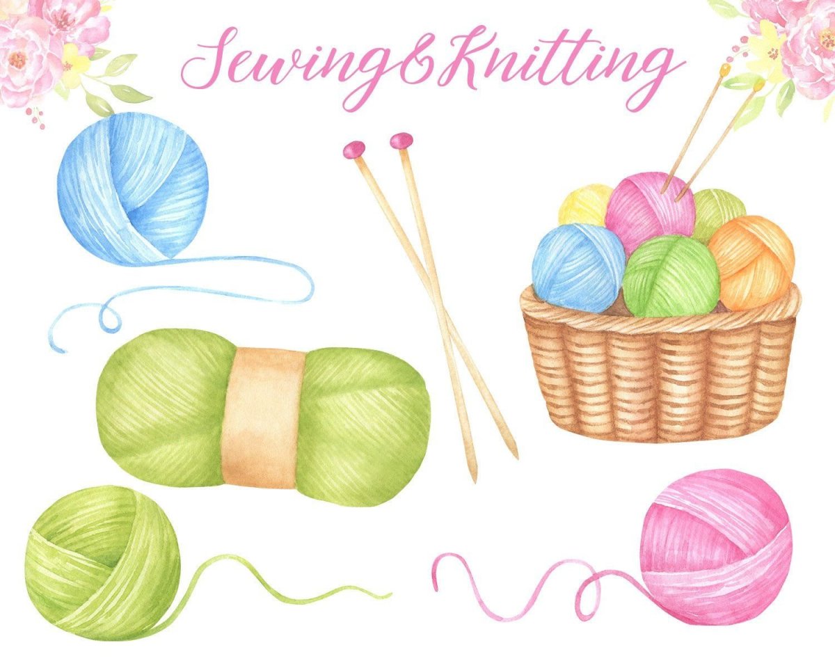 Клубок ниток с иголками