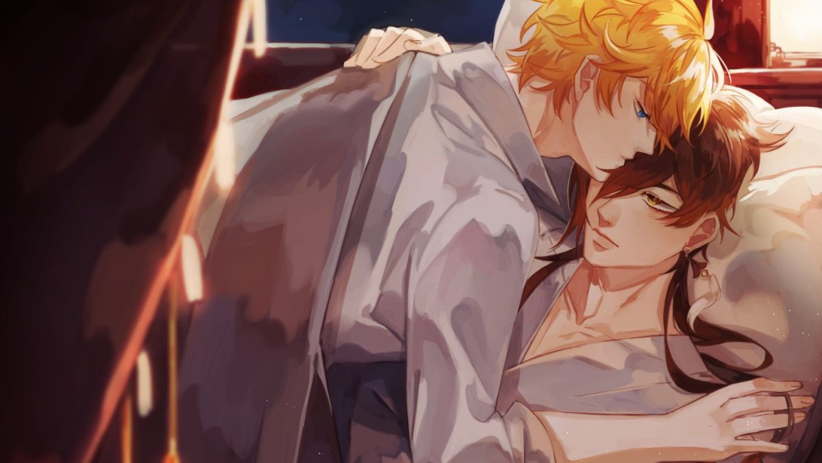 Чжун ли и Тарталья 18 арты Геншин