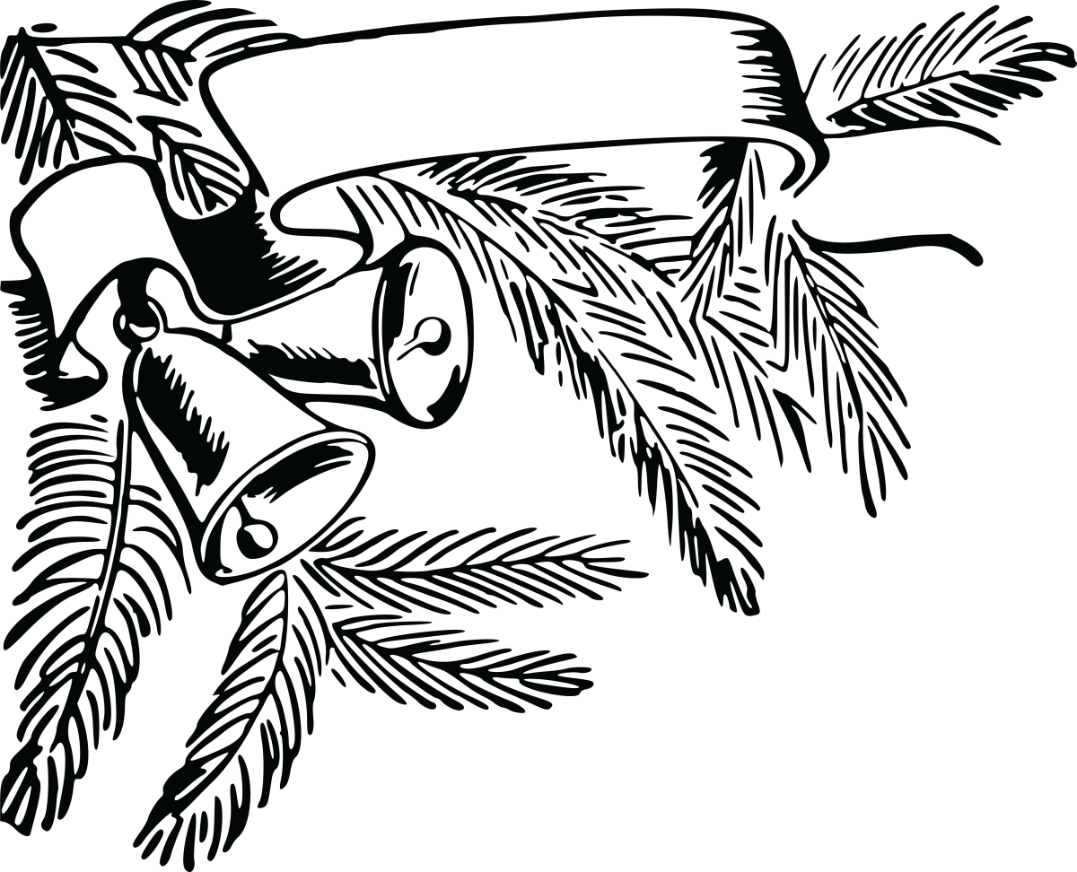 Новогодняя Графика черно белая