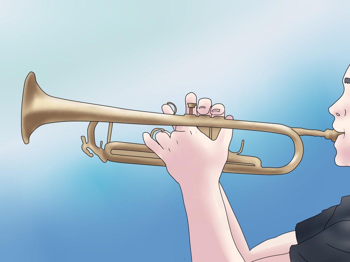 Трафарет трубача