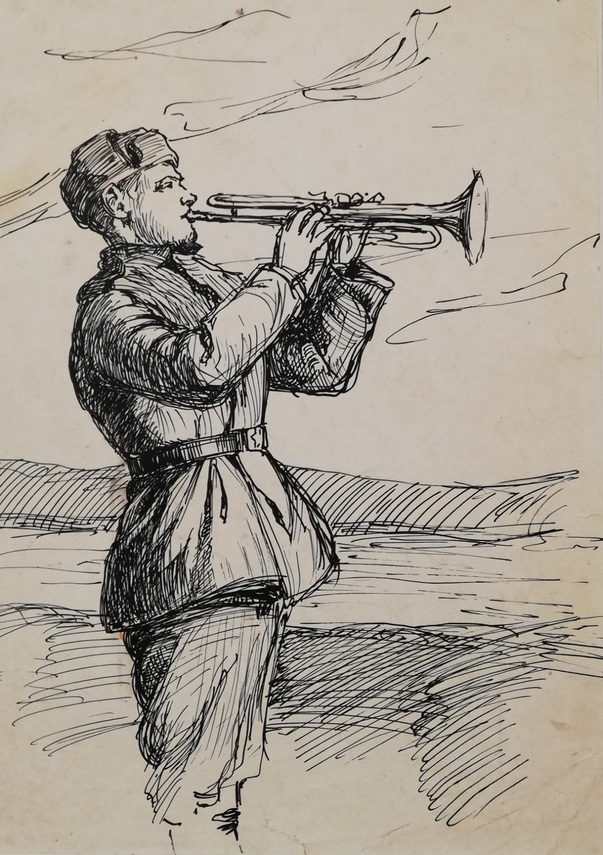 Трубач вектор