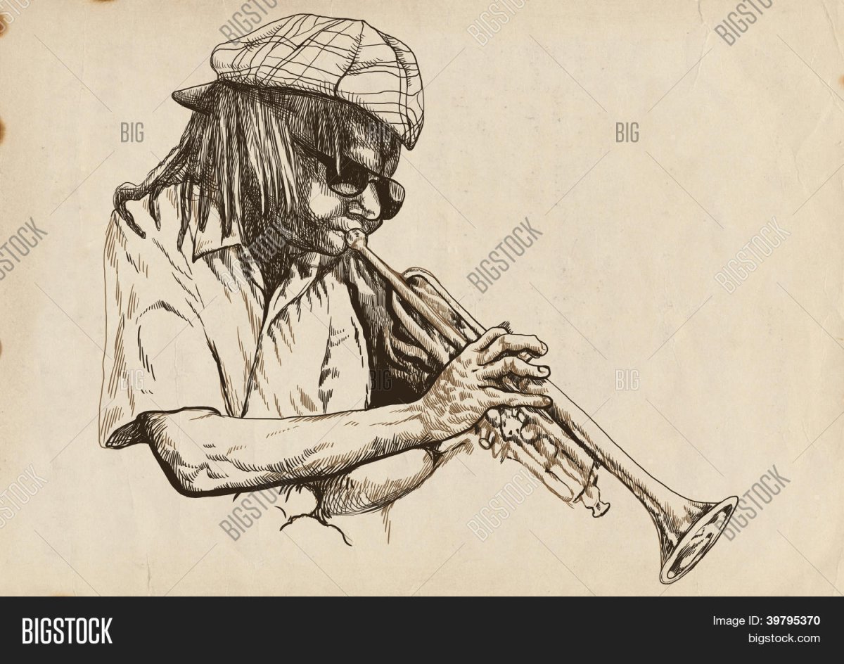 Нарисовать трубача