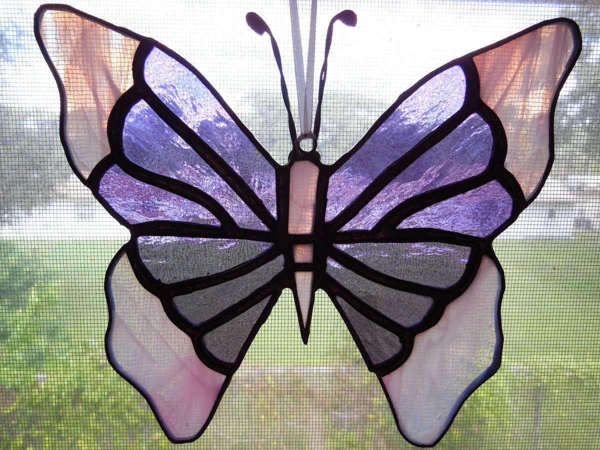 Витраж бабочка для детей