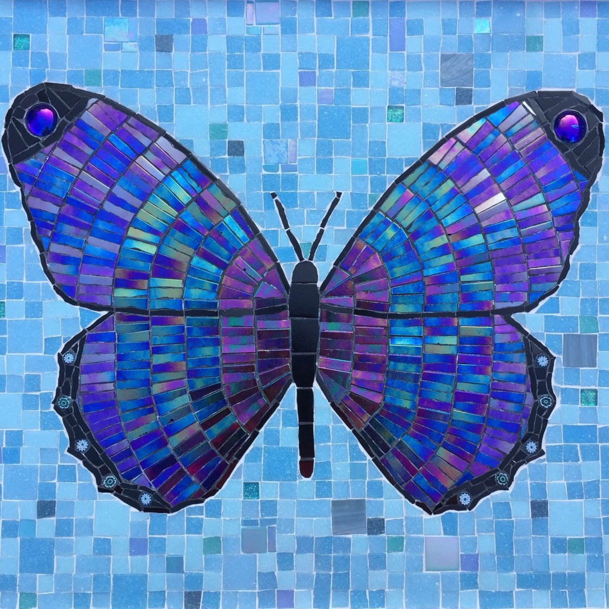 Витраж Тиффани мотылек