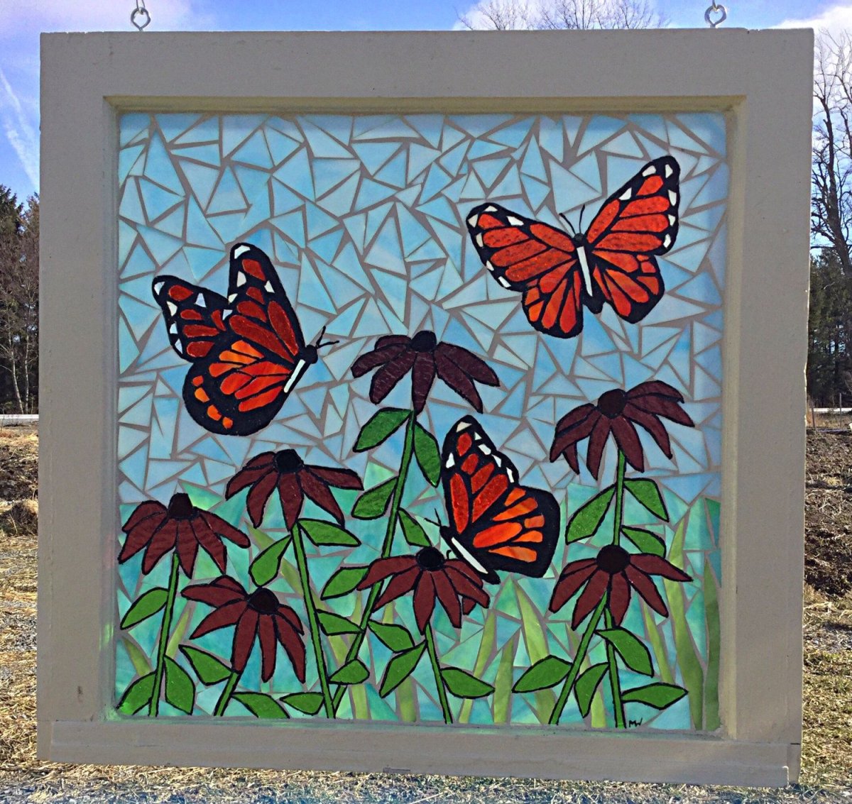 Витражная бабочка