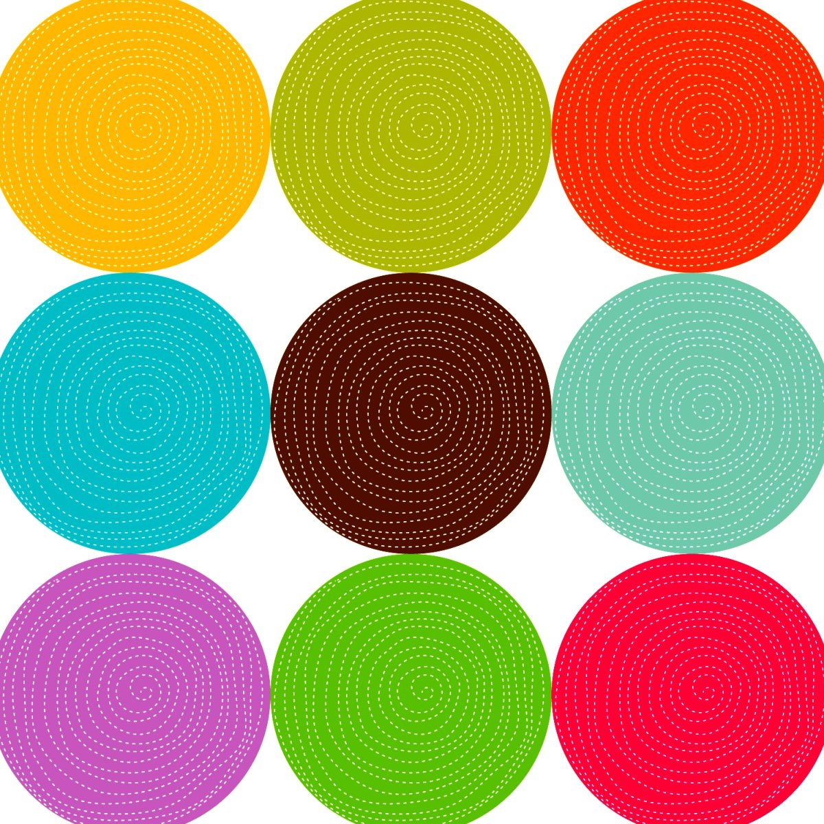 Кружочки разных цветов