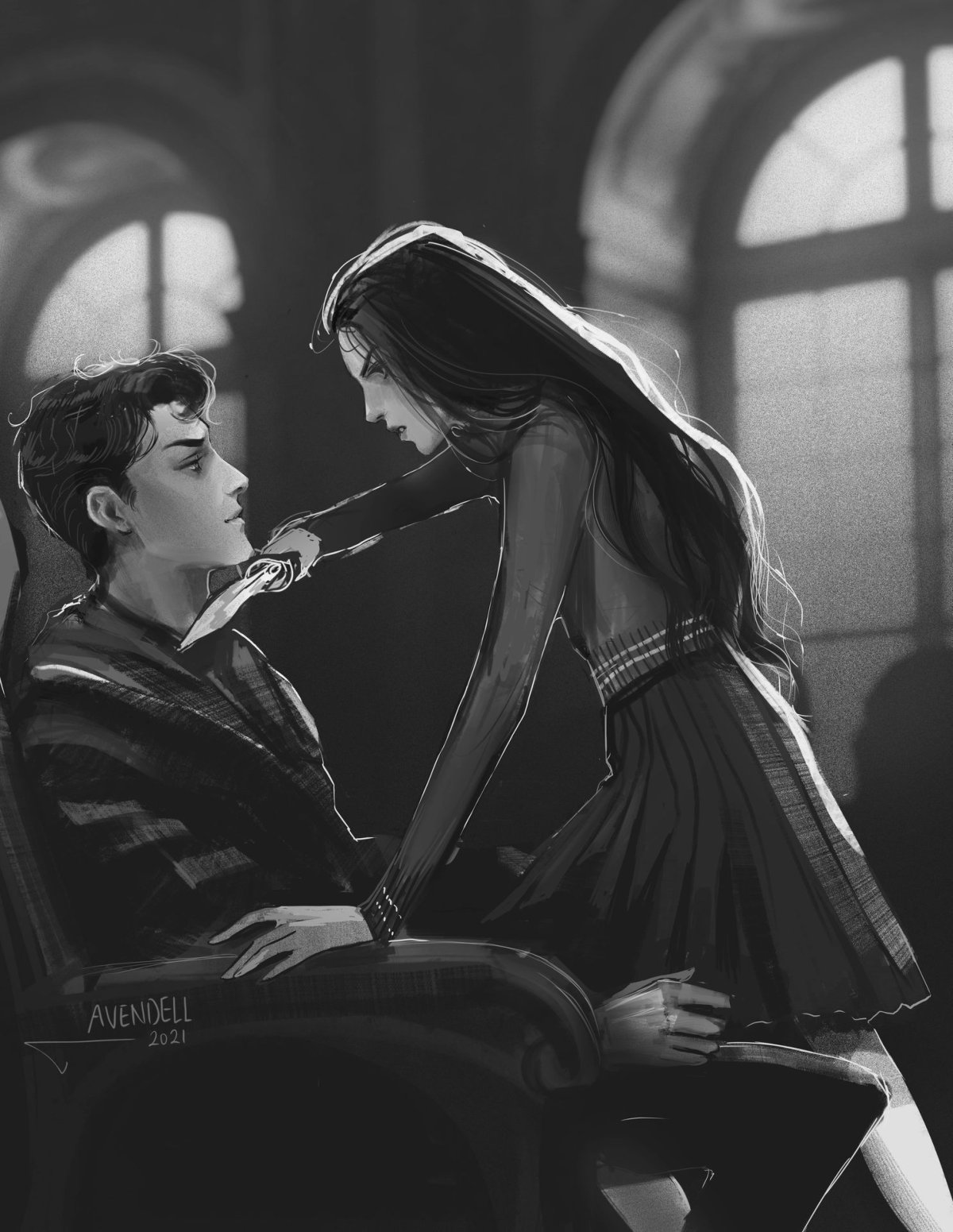 Черно белый коллаж