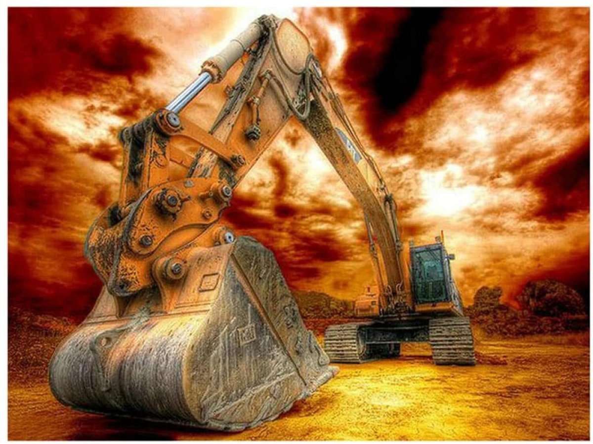 Красивый экскаватор