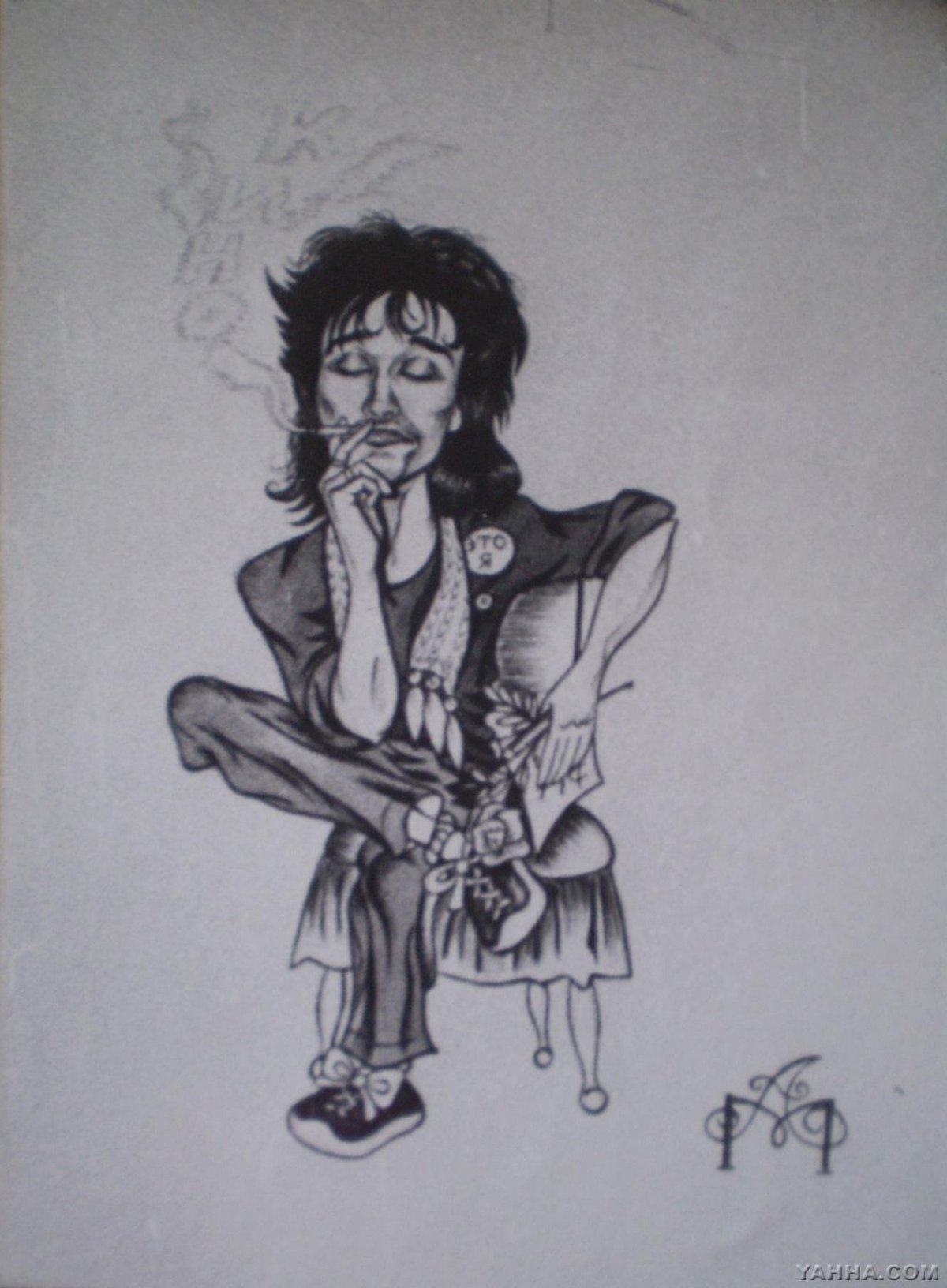 Виктор Цой рисунок