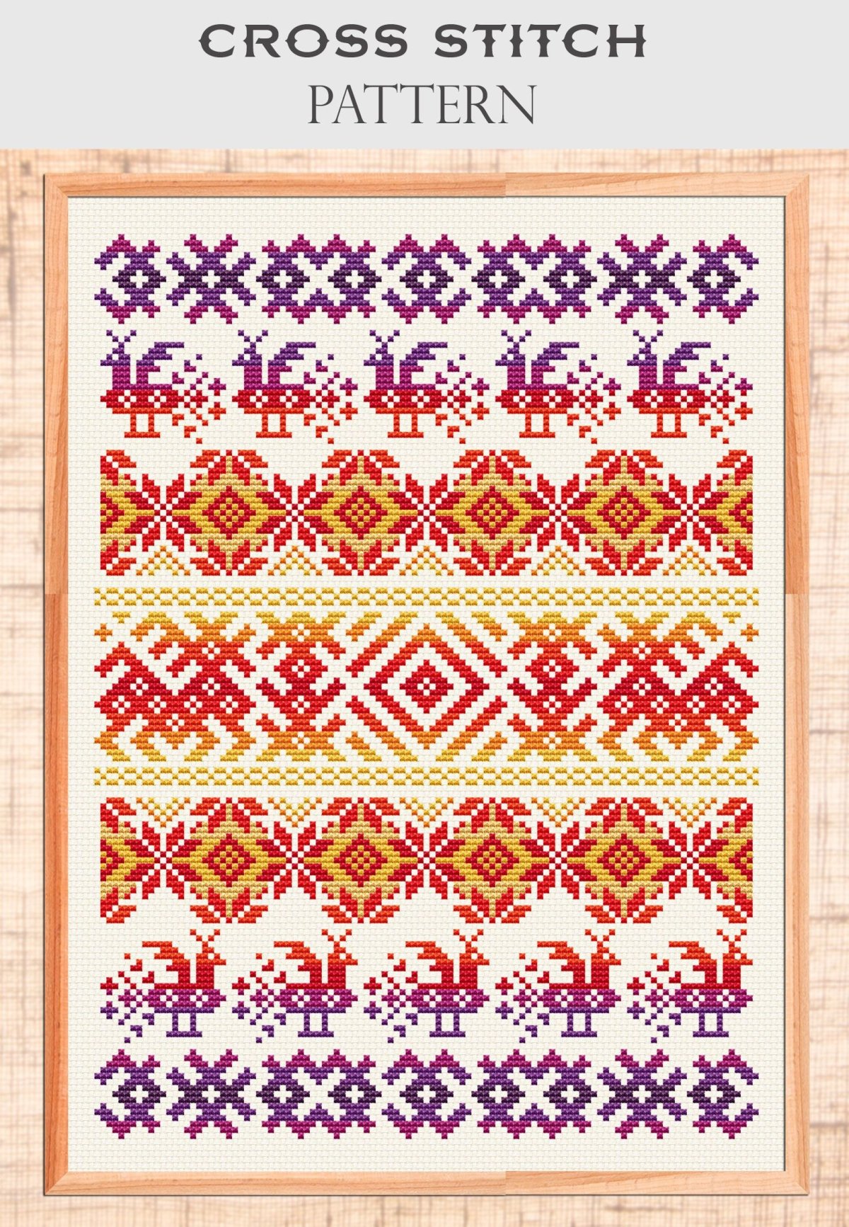 Мариский орнамент в круг