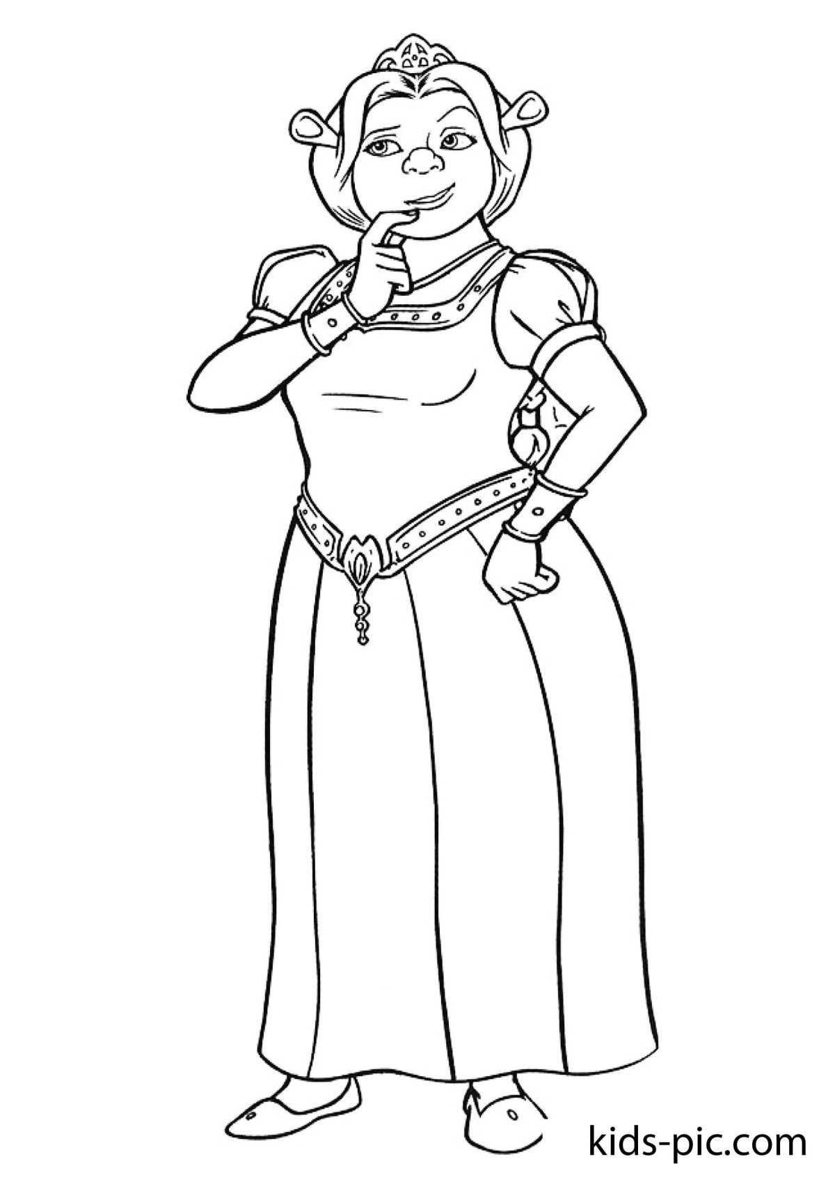 Шрек раскраска