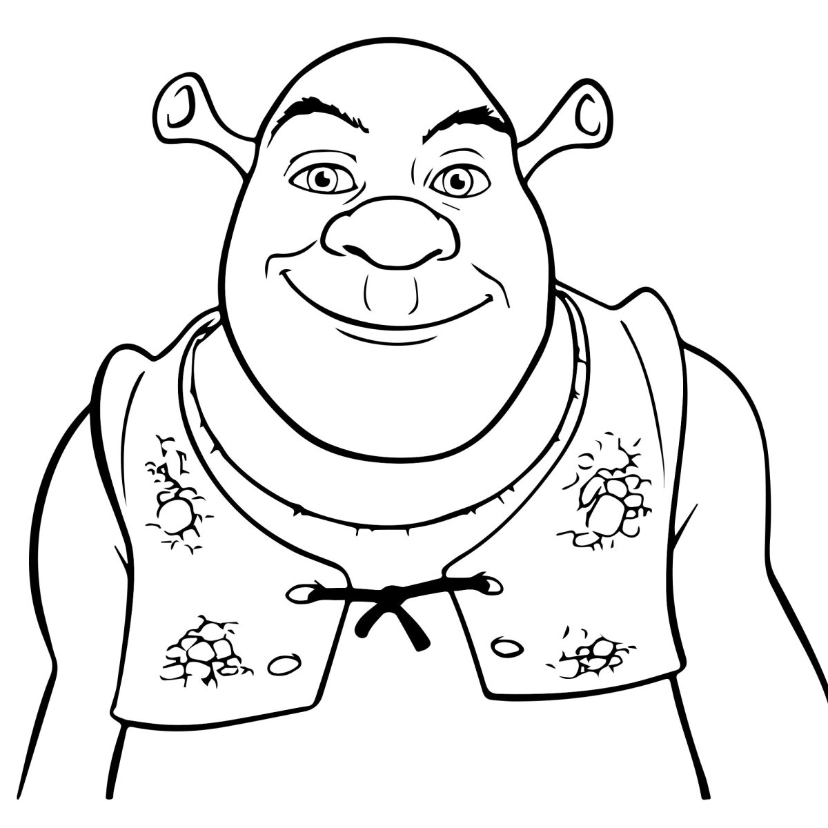 Раскраска Шрек и Фиона