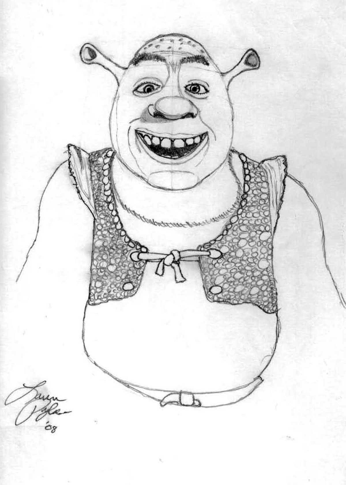 Шрек рисунок