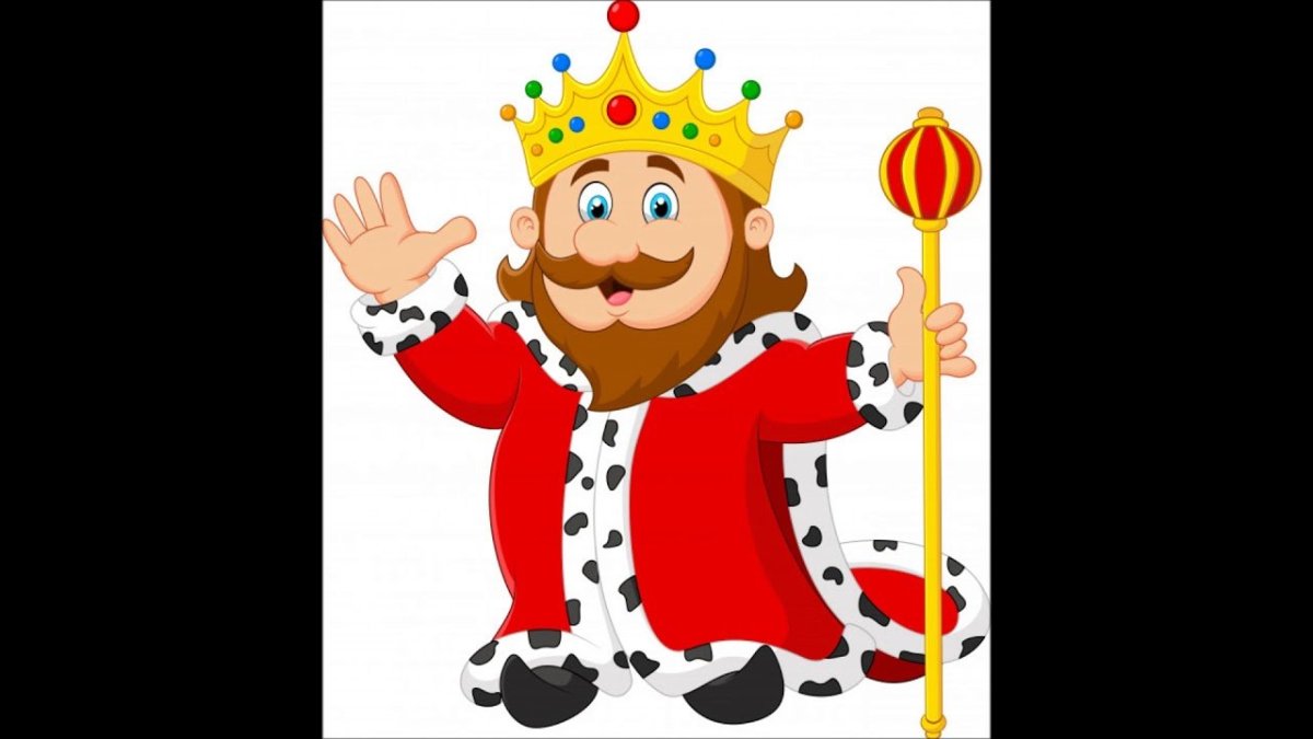 Царь мультяшный на белом фоне