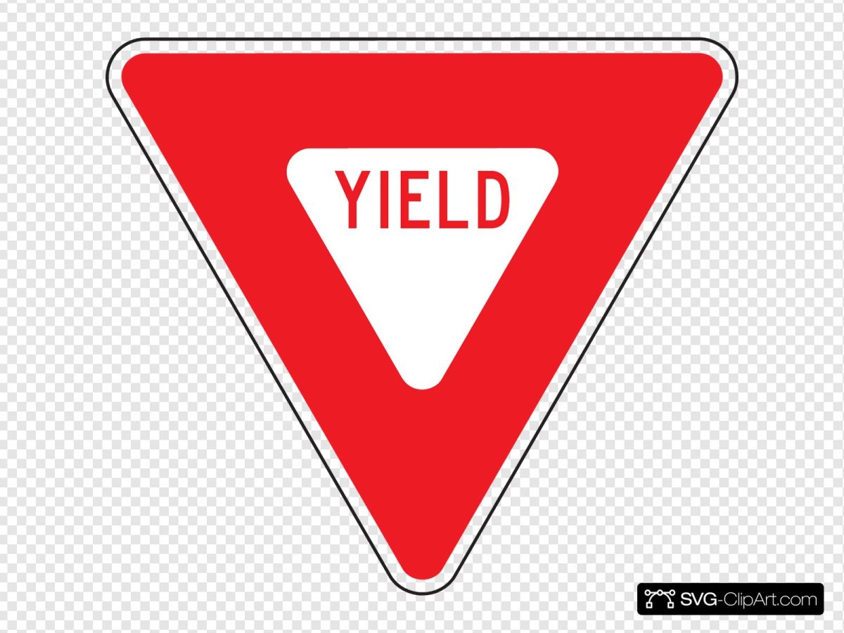 Знак Уступи дорогу на прозрачном фоне