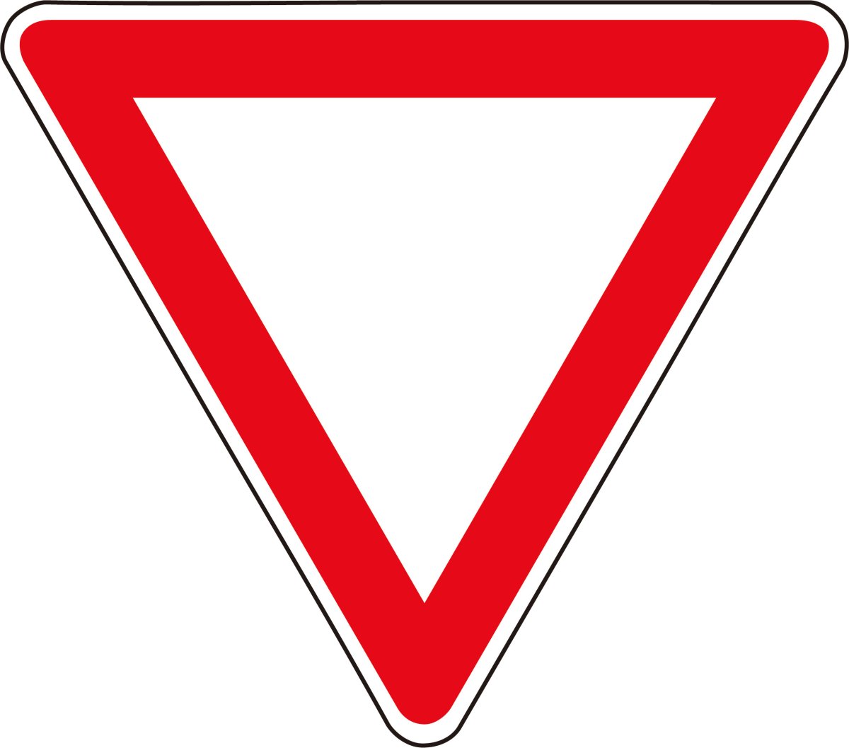 Дорожный знак "Уступи дорогу"