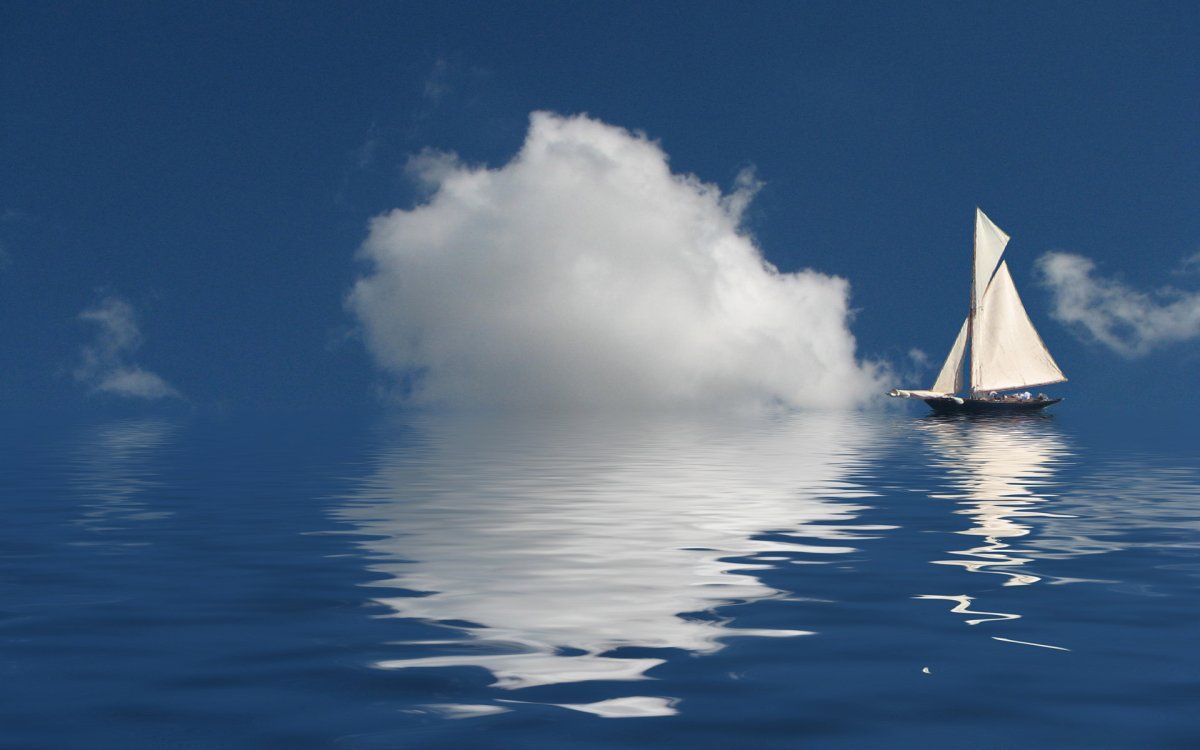Корабль в море Эстетика
