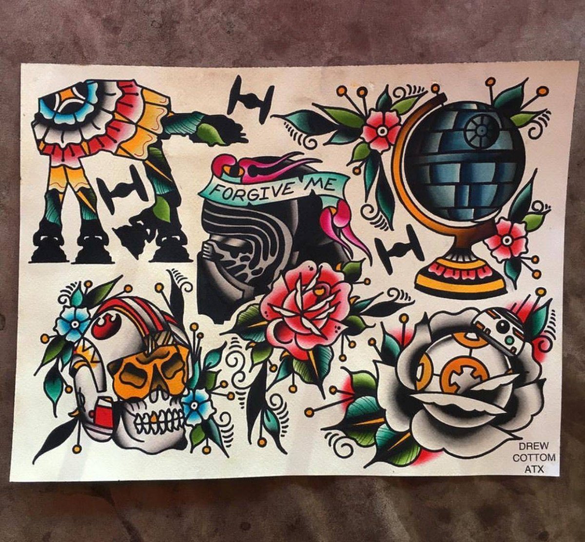 Тату Звездные войны тату олдскул