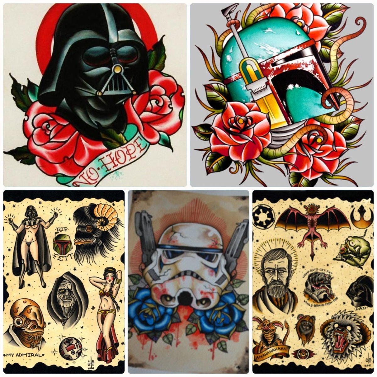 Олд скул тату Звездные войны