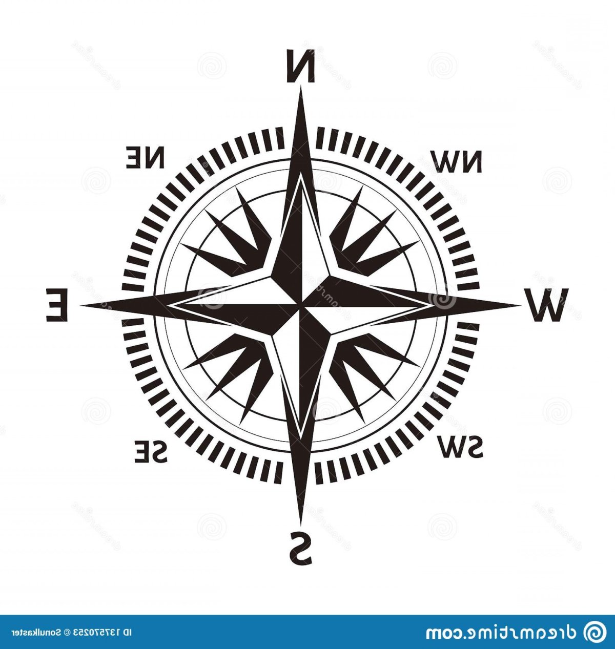 Роза ветров ретро