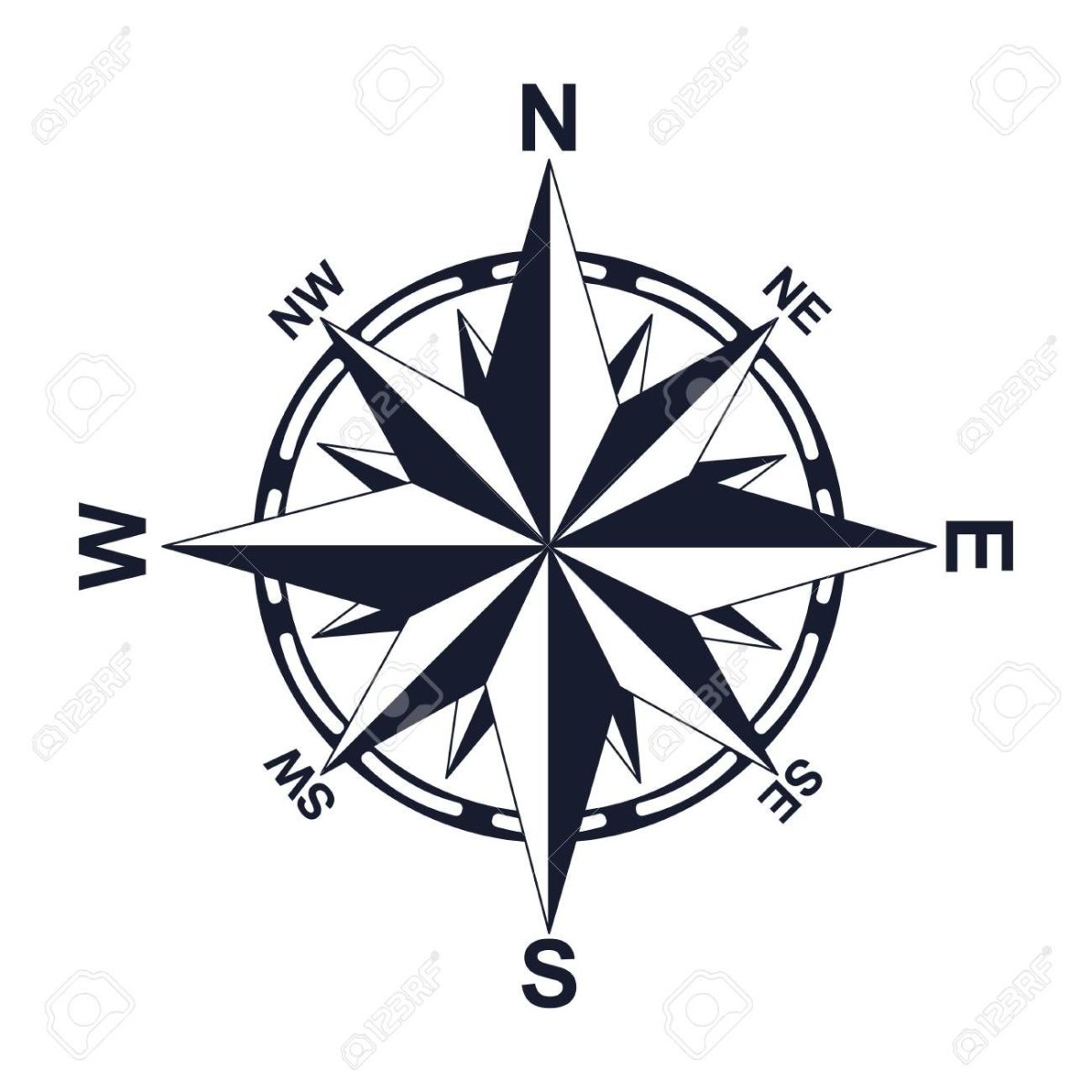 Компас в виде звезды