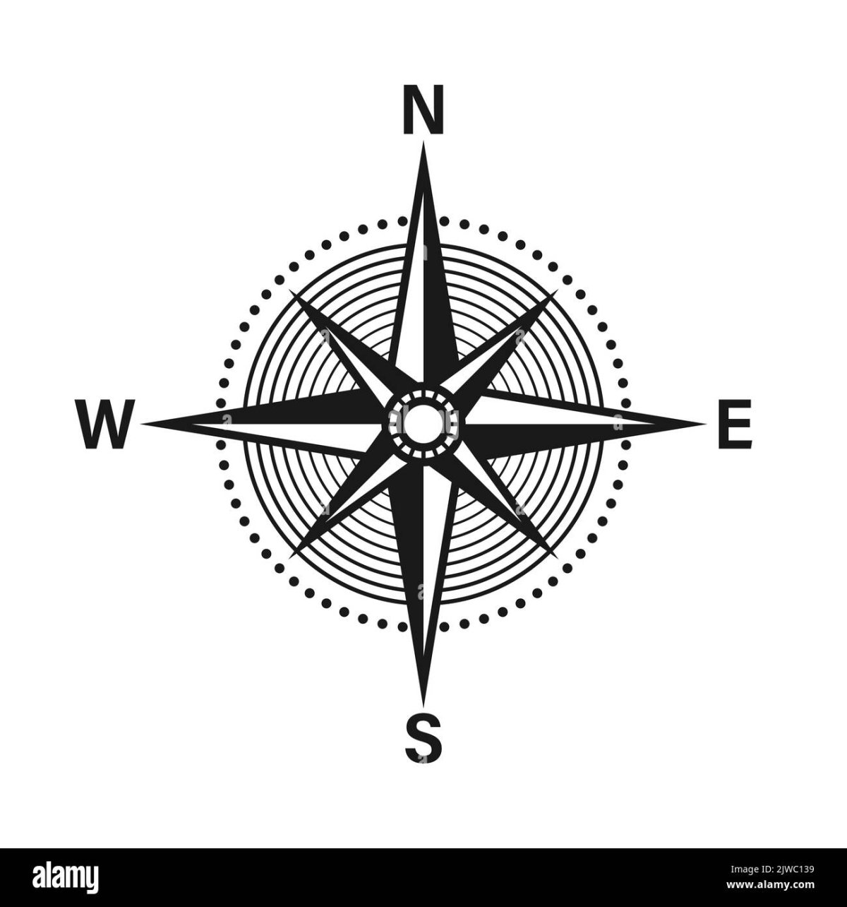 Роза ветров схематично