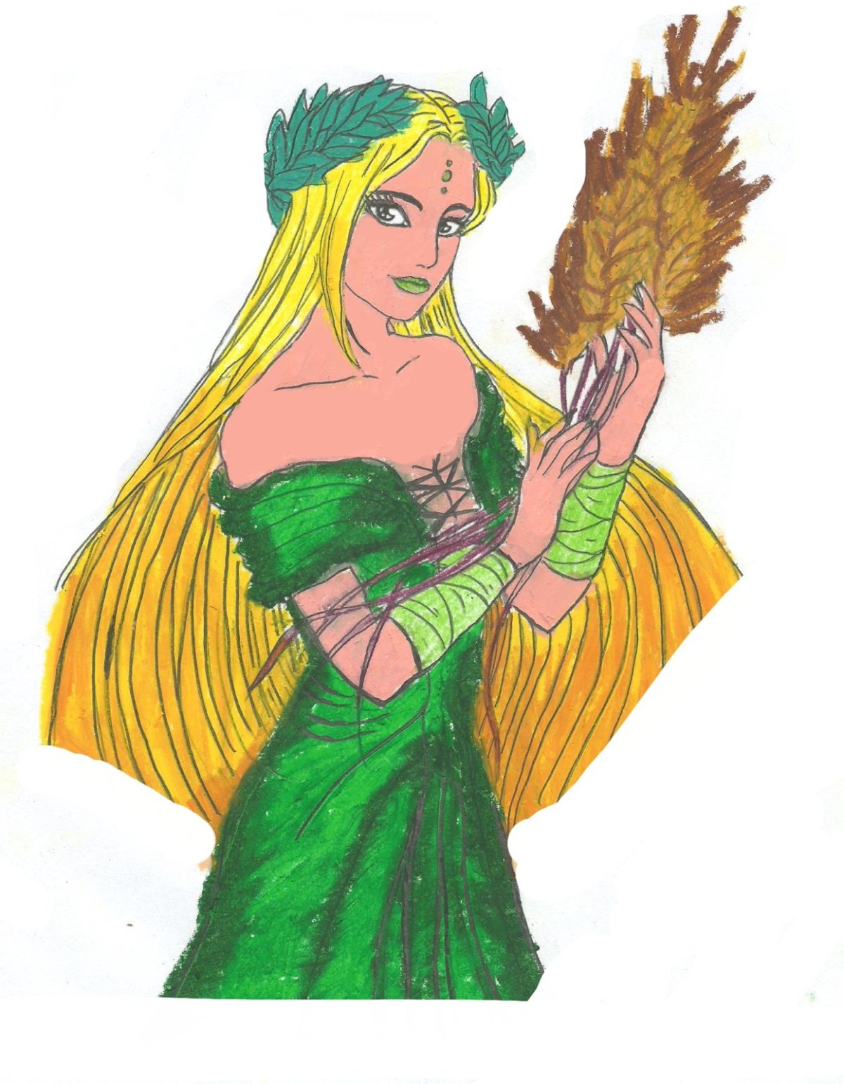 Деметра богиня вектор