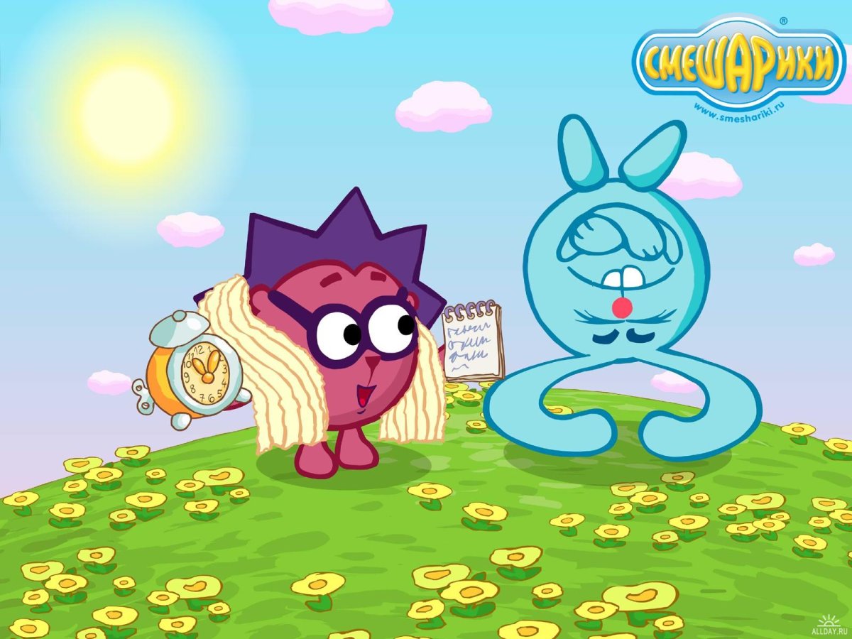 Плакат здоровое питание Смешарики