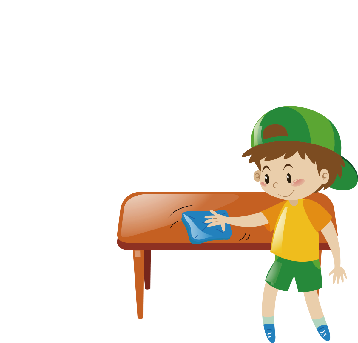 Уборка со стола для детей