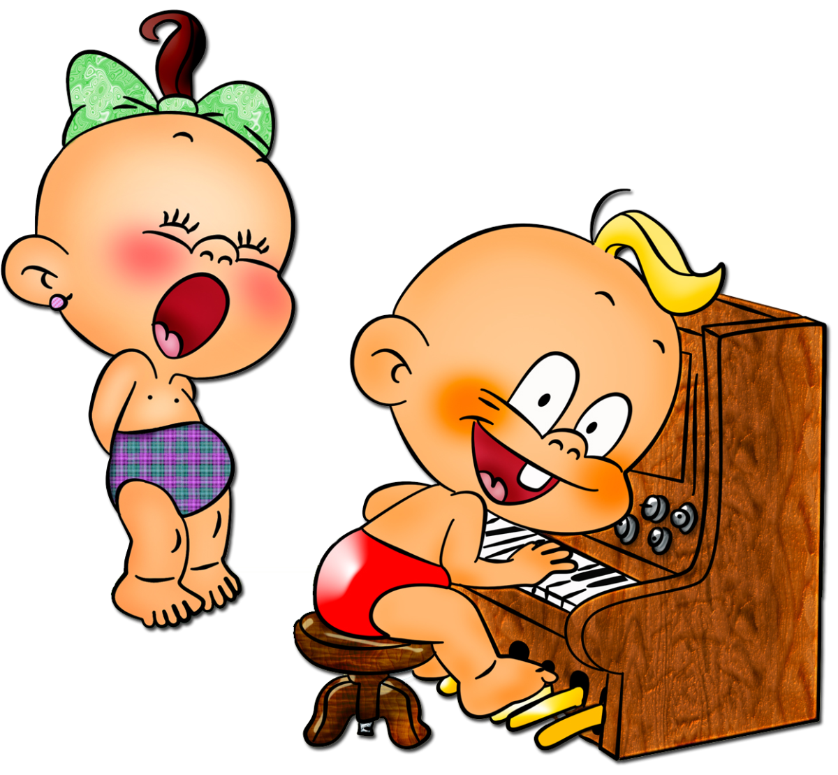 Карапузы на прозрачном фоне