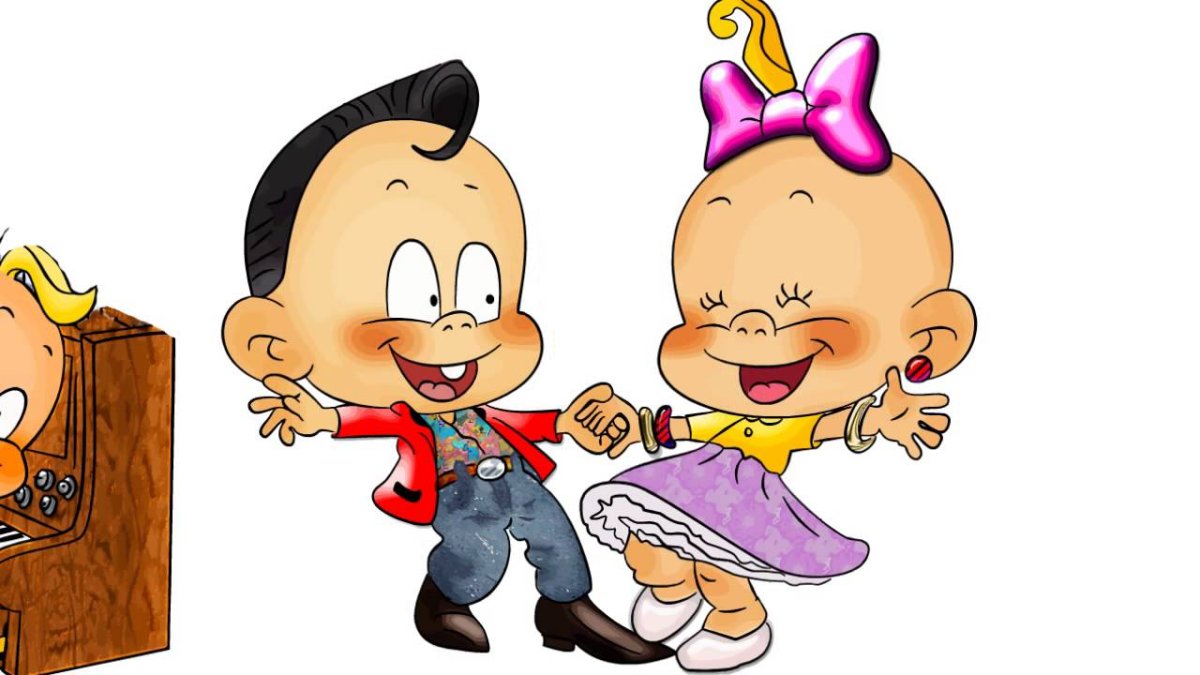 Дети танцуют мультяшные