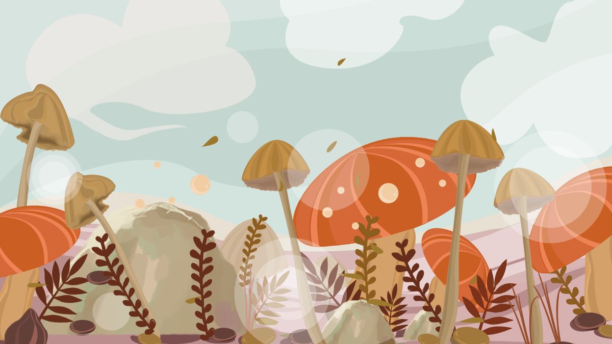 Фон с грибочками