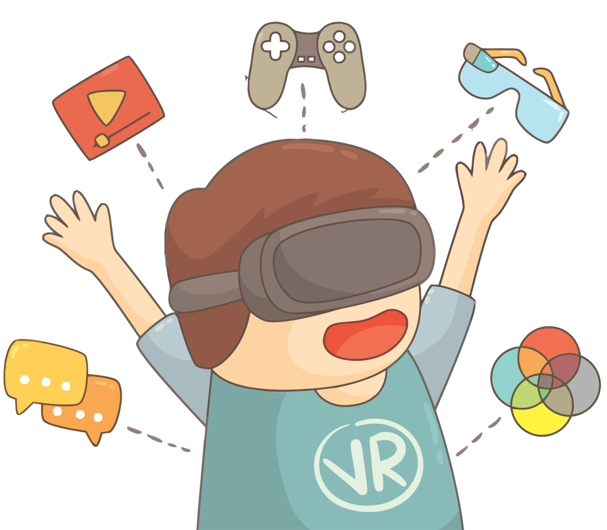 Виртуальная реальность иллюстрация