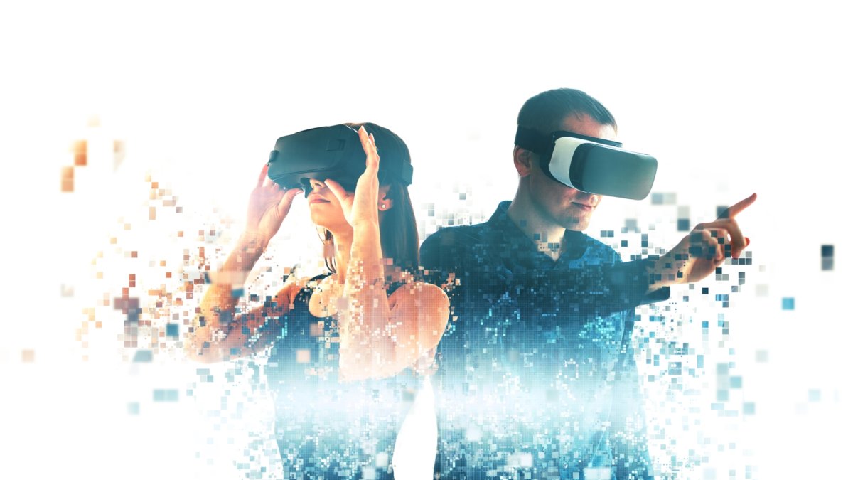 Виртуальная реальность на белом фоне