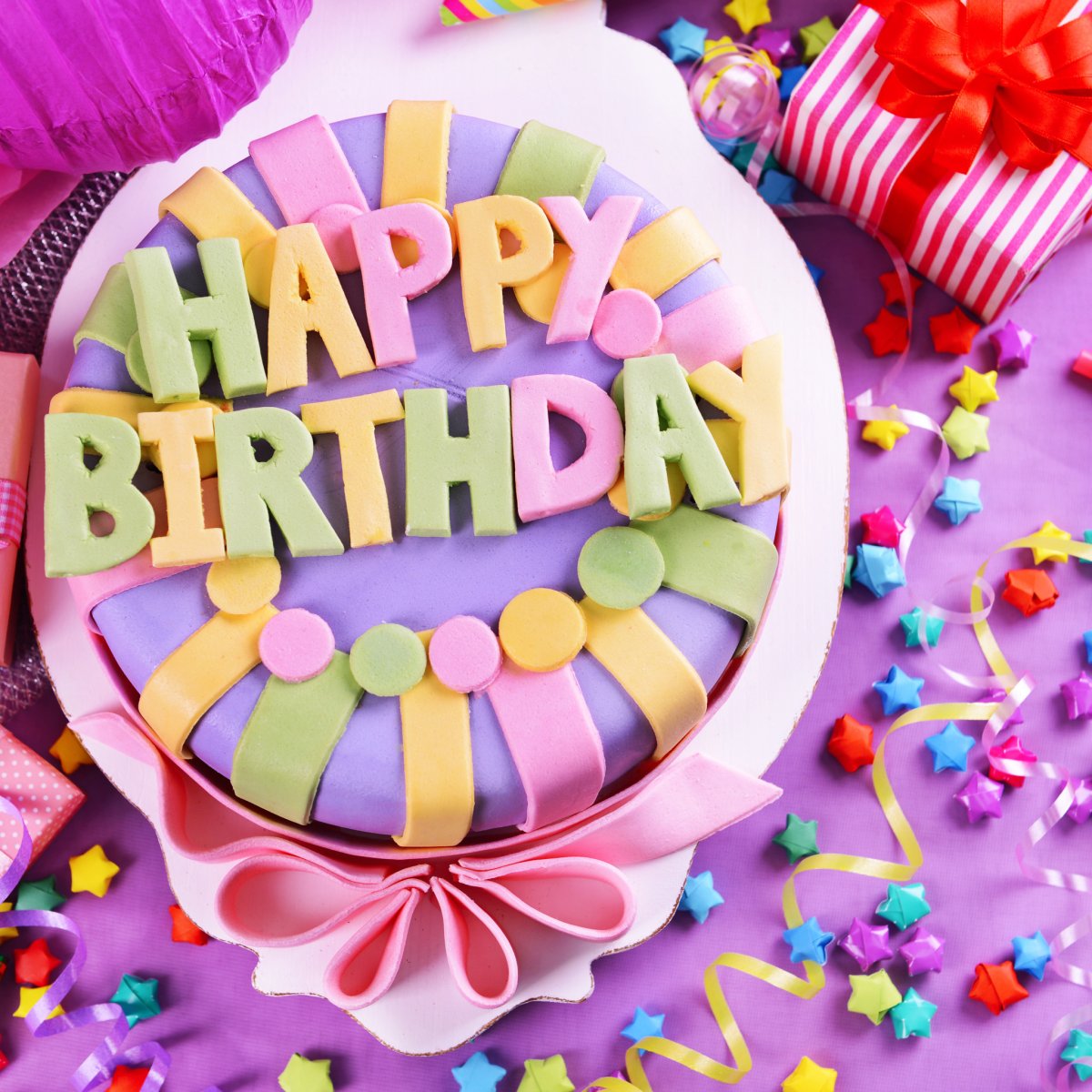 Открытки с днём рождения с тортом