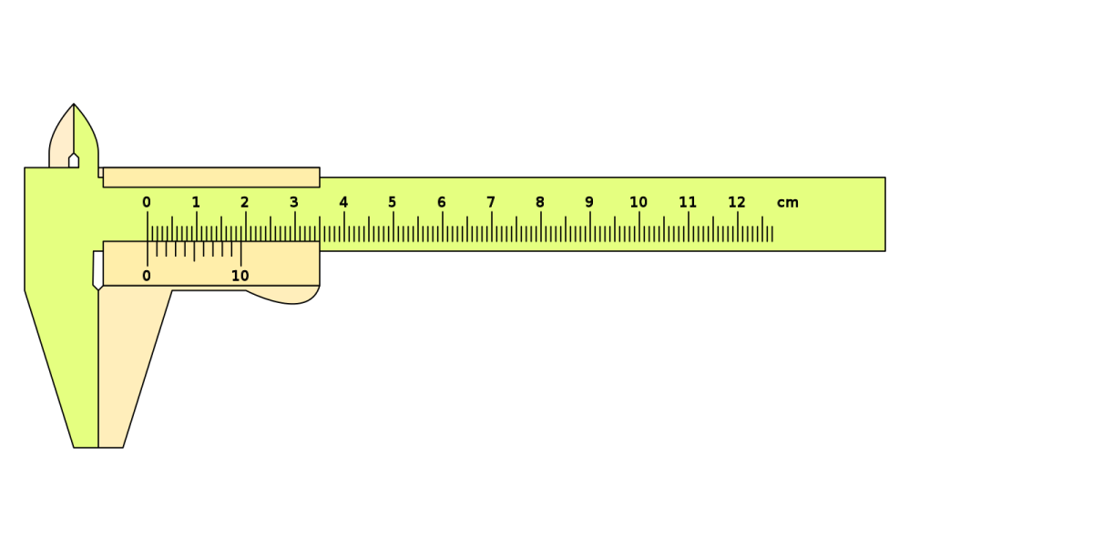 Человек со штангенциркулем
