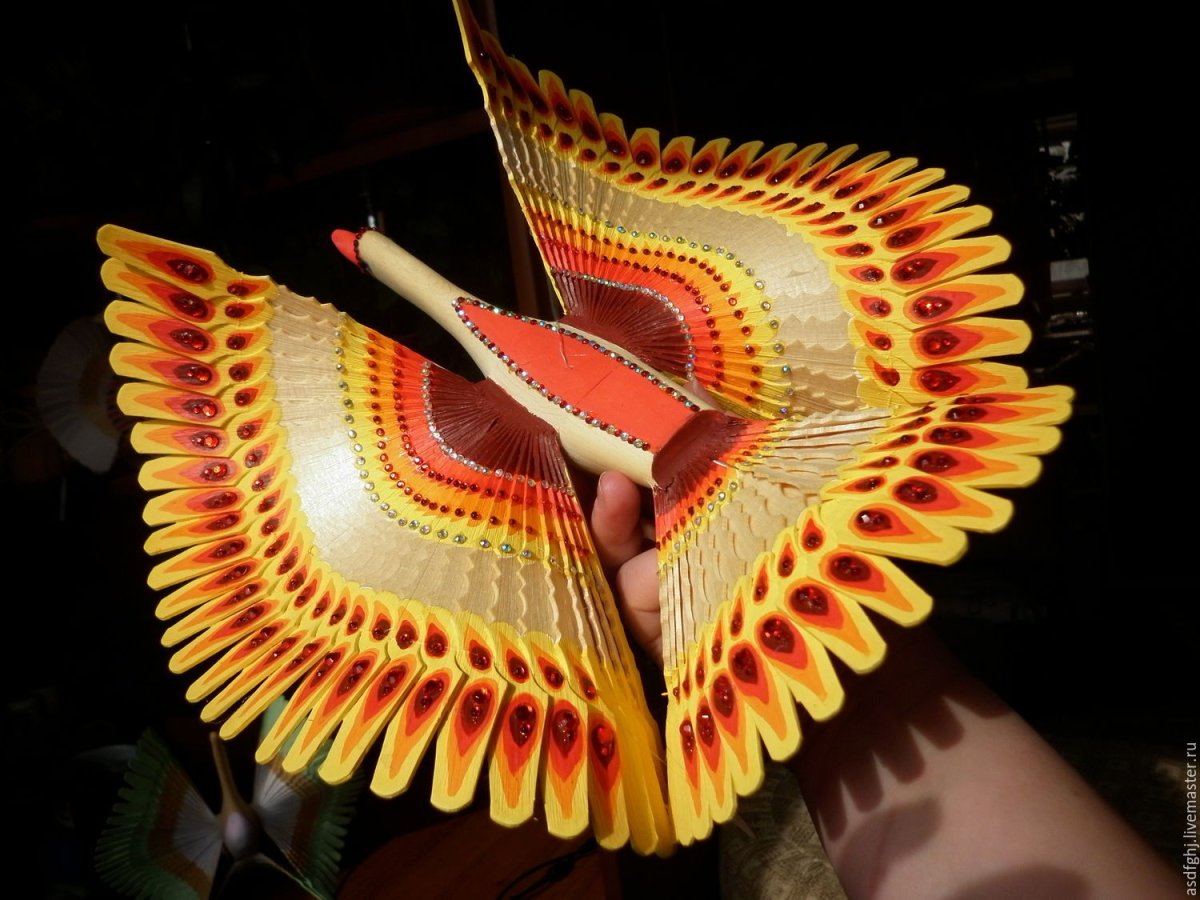 Жар птица деревянная